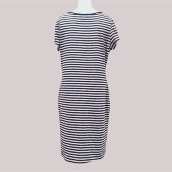H&M Basic Striped Ballerina front Casual T-Shirt Dress (L tag- M/L actual fit) - Picture 4 of 12
